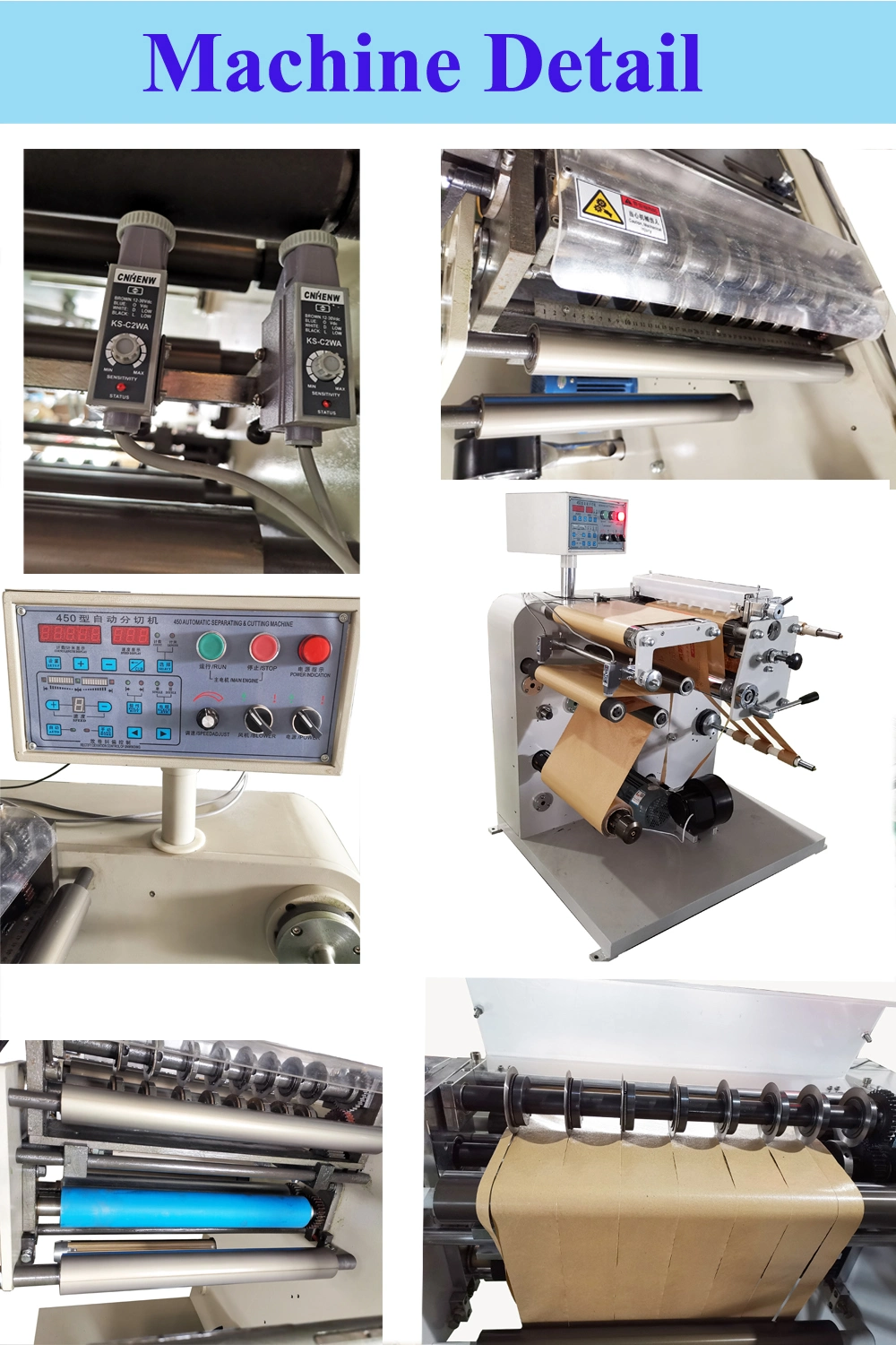 talhadeira de papel Rewinder do rolo 220V 0