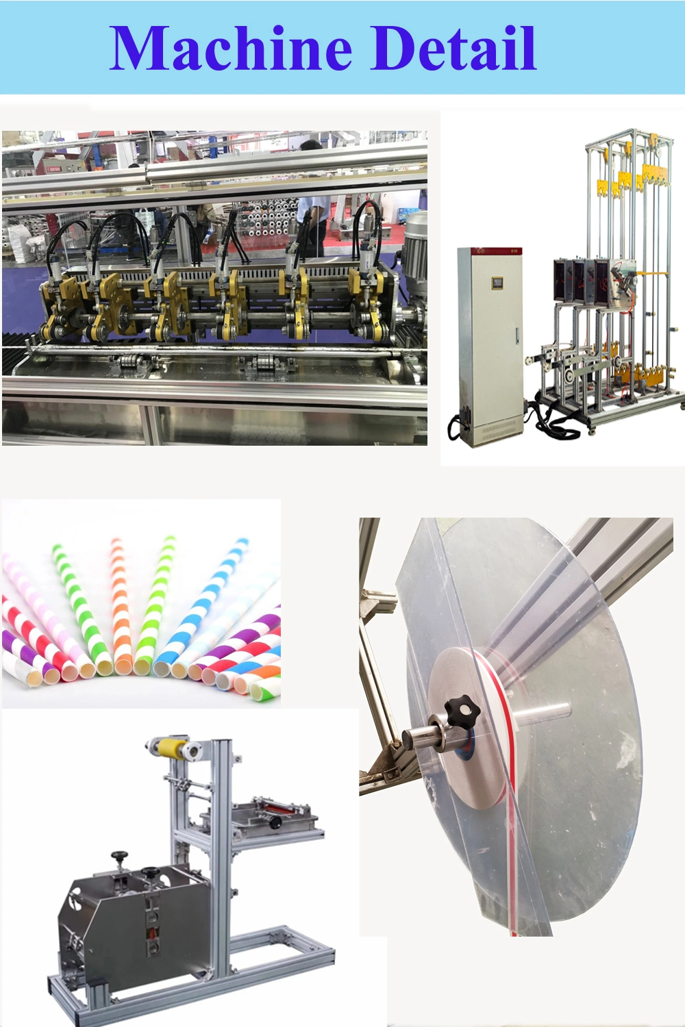 Papel biodegradável ambiental totalmente automático de aço inoxidável Straw Making Machine com a faca 6