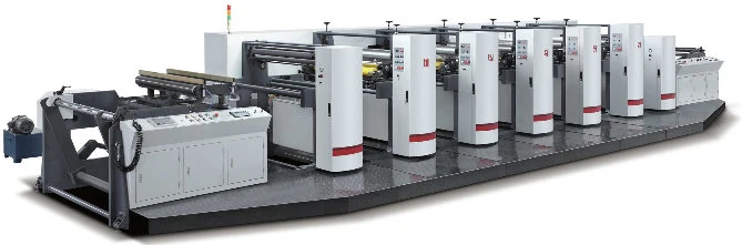 Rolo estreito multicolorido de alta velocidade da Web à máquina de impressão de Rollflexo para o papel, filme, saco de plástico, tecido não