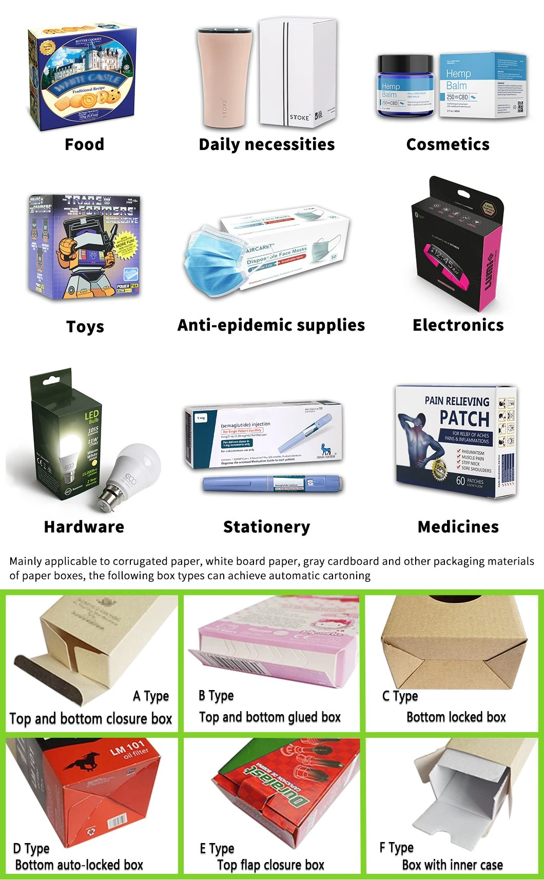 M&aacute;quina autom&aacute;tica de embalagem de caixas de papel&atilde;o para cuidados com a pele, produtos de sa&uacute;de, sacos de gr&atilde;os 3