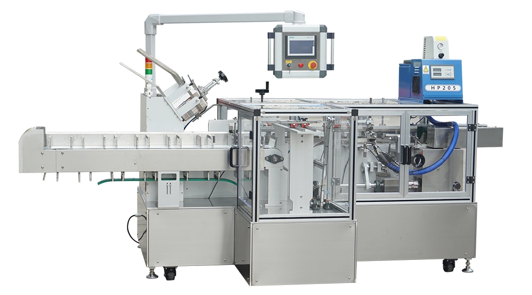 M&aacute;quina autom&aacute;tica de embalagem de caixas de papel&atilde;o para cuidados com a pele, produtos de sa&uacute;de, sacos de gr&atilde;os 4