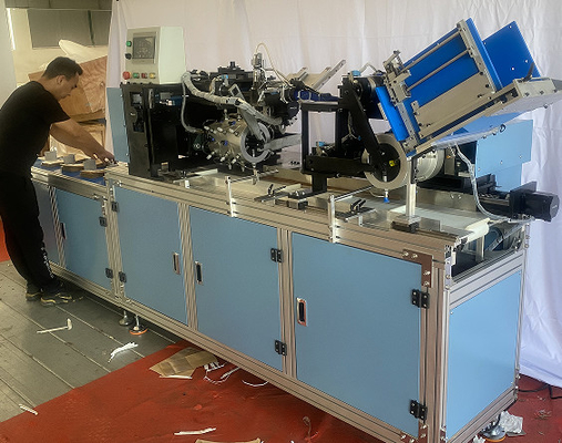Lidar com máquina de colagem combinada automática saco de papel plana gravata de metal