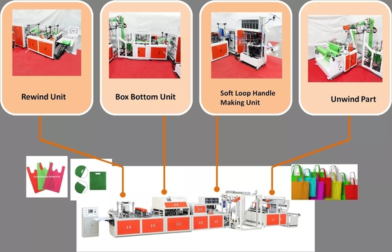 Saco de compras de papel ultrassônico que faz a máquina 3000KG automática com certificado do Ce