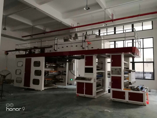 A mini máquina de impressão 15kw da etiqueta do CI Flexo 6 colore o cilindro central