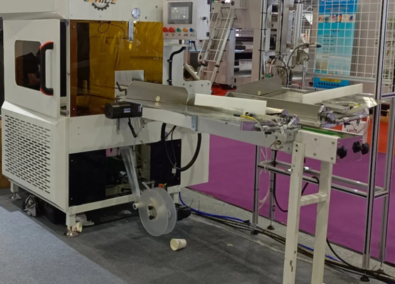 Máquina de embalagem plástica descartável automática completa do copo de papel