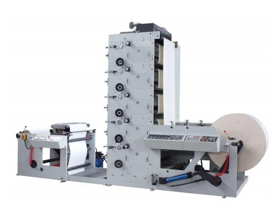 Máquina de impressão flexográfica de etiquetas adesivas 1300 mm com certificado Ce 5 cores Rolo de papel