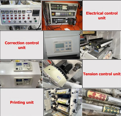 Máquina de impressão flexográfica de etiquetas adesivas 1300 mm com certificado Ce 5 cores Rolo de papel
