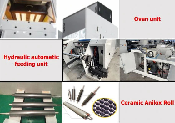 Máquina de impressão flexográfica de etiquetas adesivas 1300 mm com certificado Ce 5 cores Rolo de papel