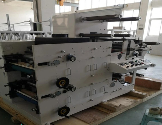 Máquina de impressão flexográfica de etiqueta de papel em rolo de 1 cor, secador de infravermelho e solvente de tinta