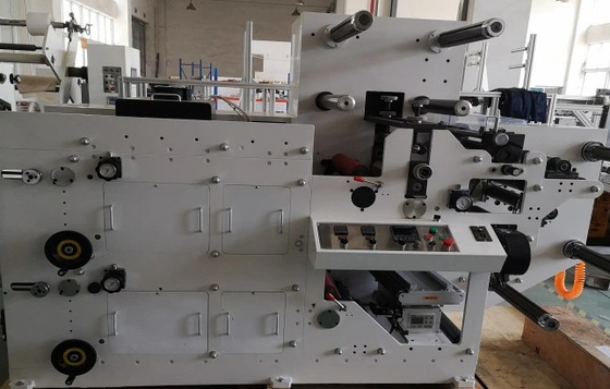 Máquina de impressão flexográfica de etiqueta de papel em rolo de 1 cor, secador de infravermelho e solvente de tinta