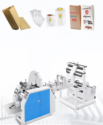 Máquina de vedação e corte de sacos Máquina de fabricação de sacos de papel Kraft com largura de saco de 420 a 600 mm e rolo de impressão cerâmica de 400 malhas