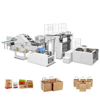 Velocidade de produção 30-80 sacos por minuto Máquina de fabricação de sacos de papel com impressora flexográfica CMYK ideal para necessidades de impressão personalizada