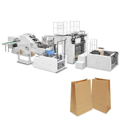Velocidade de produção 30-80 sacos por minuto Máquina de fabricação de sacos de papel com impressora flexográfica CMYK ideal para necessidades de impressão personalizada