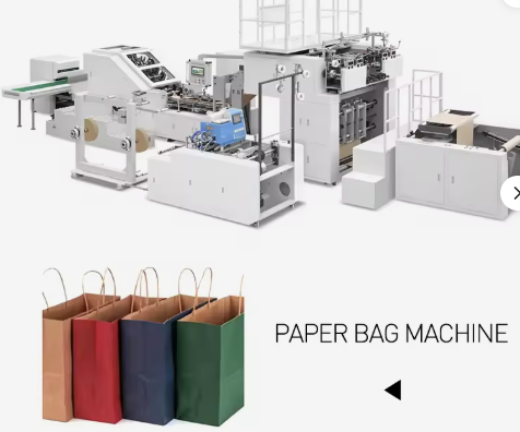 Velocidade de produção 30-80 sacos por minuto Máquina de fabricação de sacos de papel com impressora flexográfica CMYK ideal para necessidades de impressão personalizada