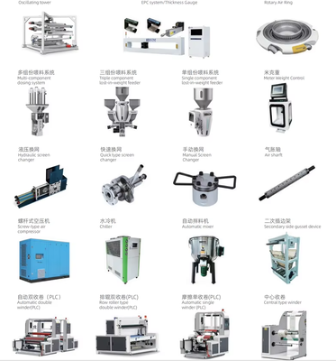 PLC com sistema de controle de tela sensível ao toque Máquina de extrusão de filme Agricultura Aplicação Diâmetro do parafuso 55mm 2 ou 65mm 2mm