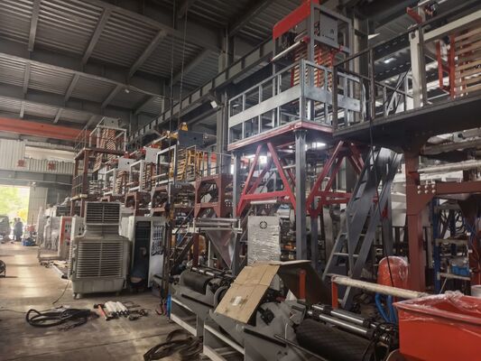 Sistema de controlo de ecrã táctil PLC Equipamento de extrusão de película de polietileno com cabeça de matriz de 80-180 mm