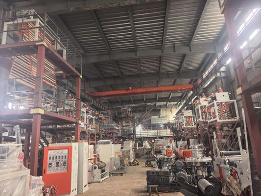Máquina de extrusão de filme de plástico SIEMENS Motor, com capacidade de extrusão de 100 a 500 kg por hora, concebida para produção de filme