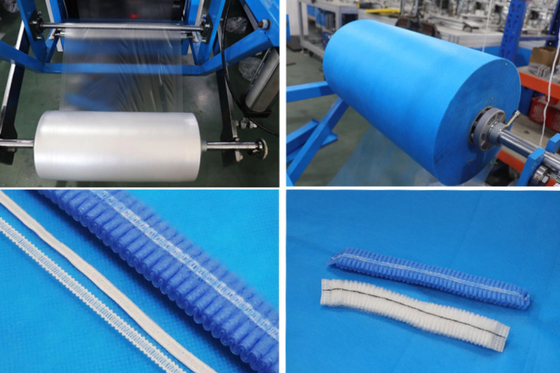 180-210 máquina 380V 220V de Min Bouffant Disposable Cap Making dos PCes