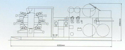 Tipo econômico máquina imprimindo Flexographic de 6 Ci da cor para o plástico, papel com pneumático, Ci Flexo M Control da cor 380V 6
