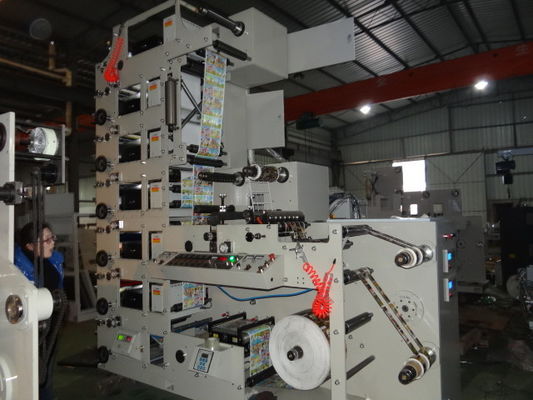 Máquina de impressão de alta velocidade da etiqueta de Flexo para a impressão da precisão, velocidade de impressão 80m/min, 30 poder bruto, impressão do kwflexo