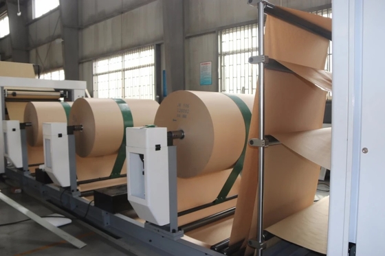 Máquina inferior 50HZ do saco de papel do quadrado de 4 cores, saco de papel do cimento que faz a máquina