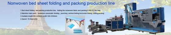 máquina 500-3000mm de 0-100m/Min Disposable Bed Sheet Making