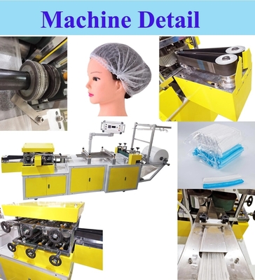 Vestido cirúrgico descartável Dustproof que faz a máquina 150-200 PCes Min Bouffant Cap Making Machine
