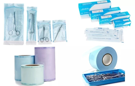 Saco de papel médico descartável do malote que faz a autoclave da máquina autoadesiva