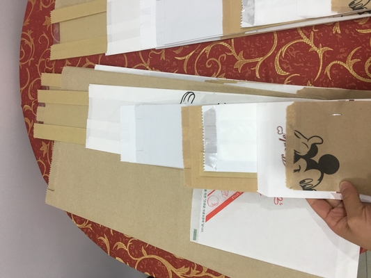 Empacotamento impresso luxuoso da joia do saco de papel da cera do punho à prova de graxa