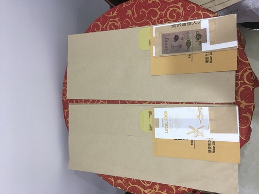 Empacotamento impresso luxuoso da joia do saco de papel da cera do punho à prova de graxa